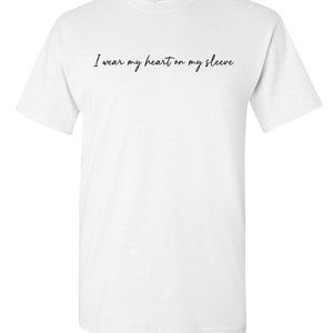 I Wear my Heart on my Sleeve t-shirt Custom personalized t-shirt